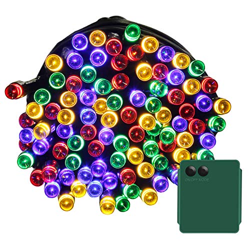 10m guirnalda de luces de pilas 8 modos 100 led cadena de luces exterior e interior impermeables para decorar patio