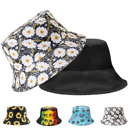 AUNGCSHE Fischerhut, Sonnenhut Bucket Hat Damen Herren, Beideseitig Tragen Fischerhüte, Retro Outdoor-Anglerhut Faltbar Buschhut für Wandern Camping Urlaub(Kleine Blume) AUNGCSHE Fischerhut, Sonnenhut Bucket Hat Damen Herren, Beideseitig Tragen Fischerhüte, Retro Outdoor-Anglerhut Faltbar Buschhut für Wandern Camping Urlaub(Kleine Blume)