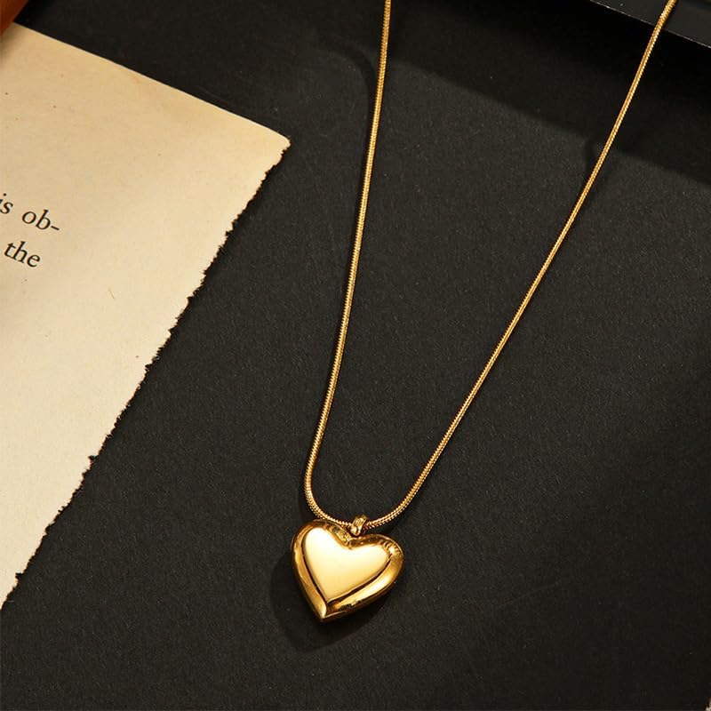 Vivid Echo 18k Gold Plated Heart Pendant Necklace for Women, Elegant Dainty Jewelry with Gift Box, Gift for Parties and Special Occasions - Image 2