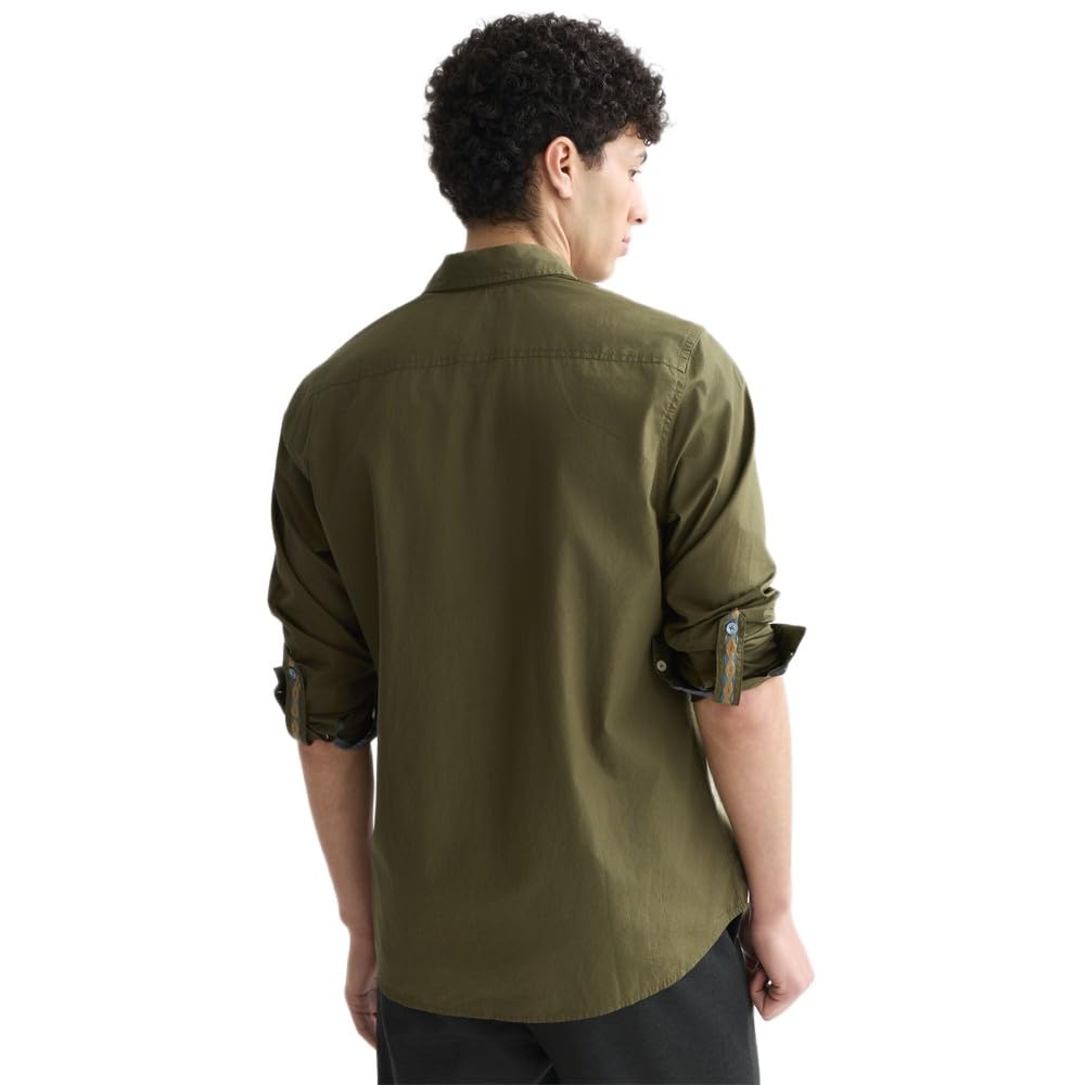 Scotch & Soda Poplin Shirt Camicia, Notte Oliva 301, XL Uomo