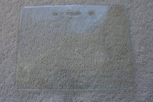 Clear Vinyl Horizontal Secure Card Holder - ID-Badge