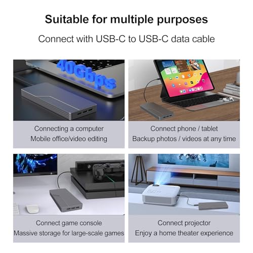 Caja externa M.2 NVMe SSD Thunderbolt 4 8TB aluminio miniatura 6