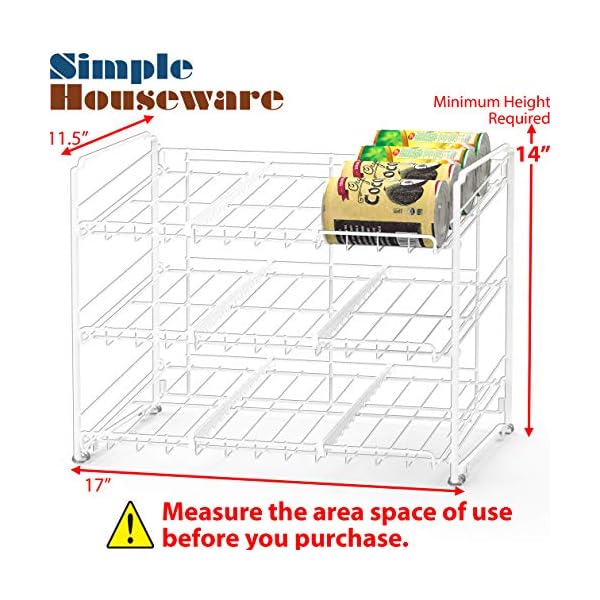 SimpleHouseware Stackable Can Rack Organizer, White Mini Fridge