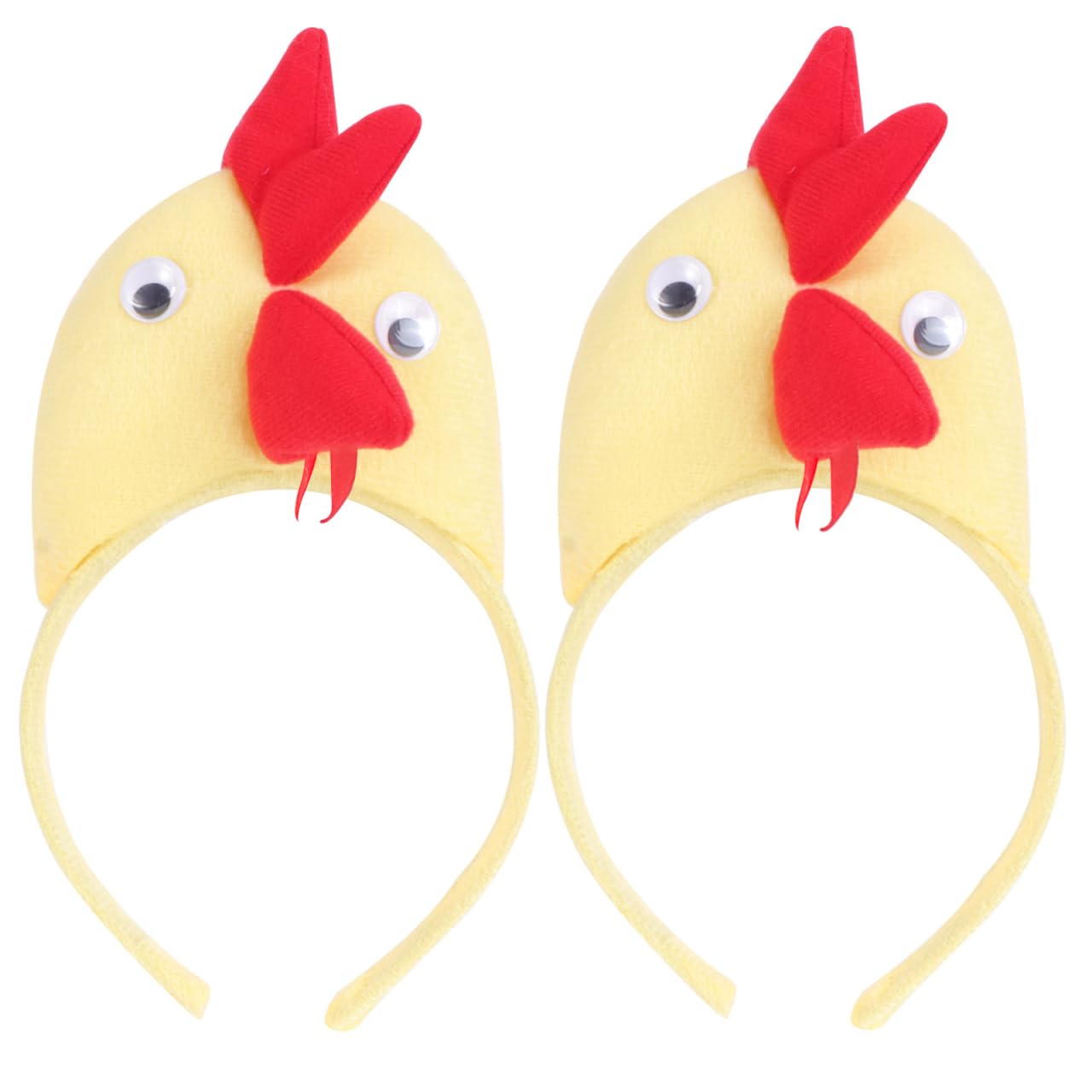 VICASKY 2Pcs Chicken Headband Hat Halloween Hats For Adults Rooster Costume Accessories Baby Adult Women Head Band Kids Easter Chick Funny Hairwear Creative Accessory Cosplay Animals