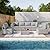 Sweecci 7-Piece Patio Furniture Set, Outdoor Sectional with Thick Cushions, Modular Patio Sofa, Dual-Strand Wicker Rattan, Rust-Resistant Frame, Backyard Furniture for Garden, Deck, Grey