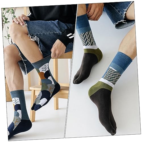STOBOK Japanese Style Two-toe Socks Cotton Stockings Comfortable Tabi Socks for Men Women Anti-slip Ideal for Flip-flops2