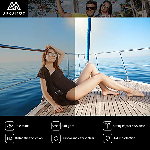 Image of Clip on Sunglasses Over Prescription Glasses Polarized Anti Glare Flip Up UV Protection Glasses For Men Women