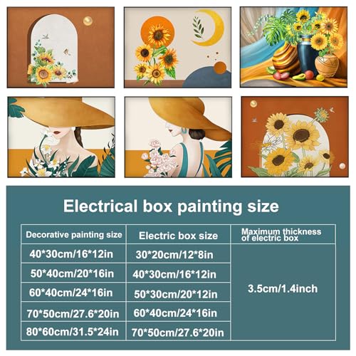 Peintures décoratives pour porche et compteur électrique de maison moderne