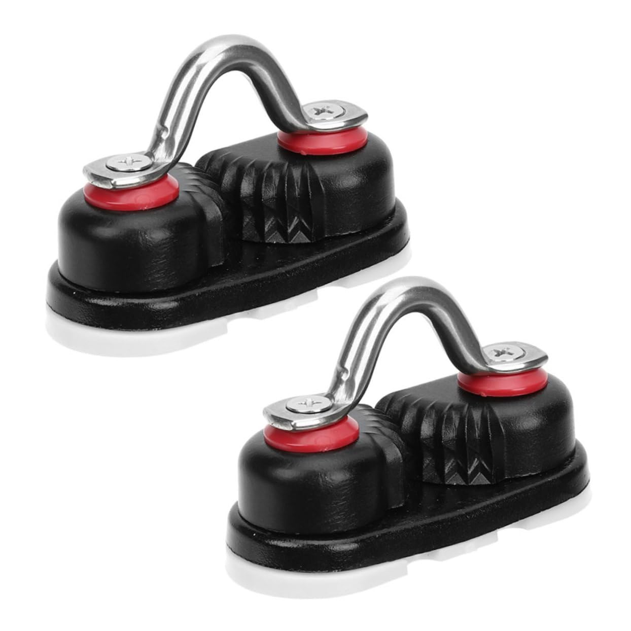 HANABASS Strozzascotte per Barche a Vela e Kayak in Lega di Alluminio 86x38 Mm Anello Guida, Set da 2 Pezzi per Accessori Nautici, Ingresso Rapido, Adatto a Yacht e Ambienti Marini