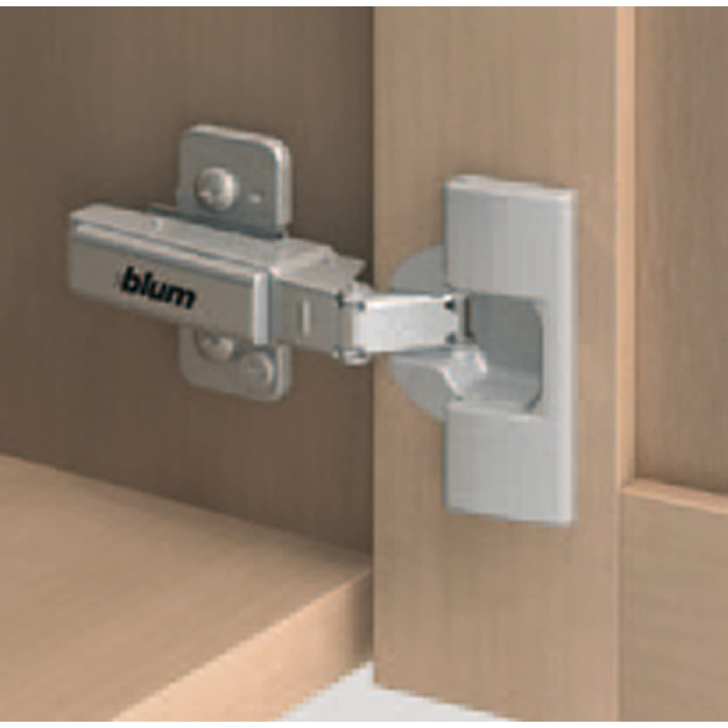 Bisagra para puerta de perfil 95°, 9,5 mm, acodada, con muelle, cazoleta: INSERTA