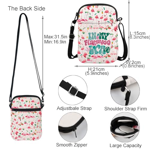 TGBJE Flamingo Crossbody Purses Bag In My Flamingo Era Gift Flamingo Lover Gifts Flamazing Flamingo Adjustable Strap Bag2
