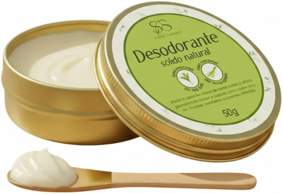 Desodorante Sem Alumínio com Óleos Essenciais e Argila Branca Clareador Anti Odor - Senhor Saboeiro 50g