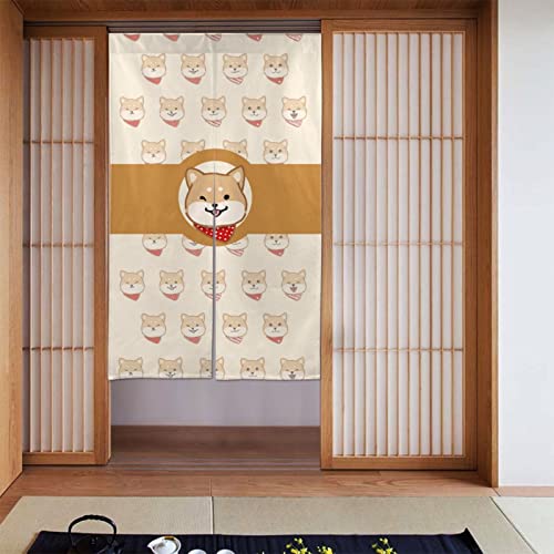 のれん 間仕切り 萌え 犬柄 柴犬 豆柴 遮光 ドアカーテン 開運のれん おしゃれ 目隠し 暖簾 玄関 階段カーテン 出入り口 プライバシー保護 洗面所 台所 飾り 和室 居間 洋室兼用 インテリア雑貨 飲食店 お部屋 インテリア 飾り物 四季兼用 86c