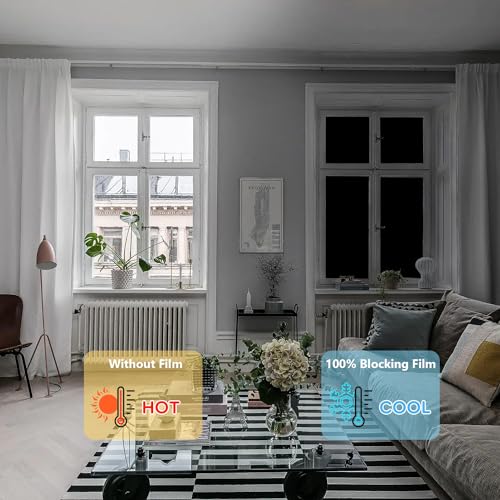 Película de privacidad para ventana blackout NINETREX 17.5x78.7in miniatura 4