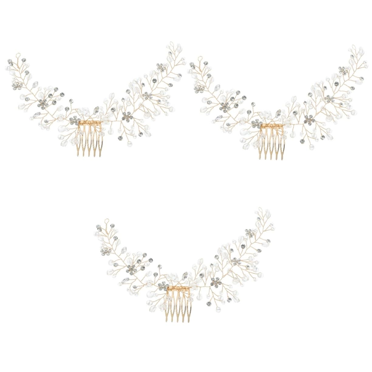 Baluue 3stücke Braut Haarschmuck Mit Strass Handgefertigte Haarvine Für Hochzeiten Kopfbedeckung Mit Kamm Für Braut Hochzeitsfeier Und Besondere Anlässe