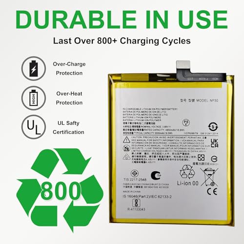 Image of New Cellphone Replacement Battery Compatible with Motorola Edge 2022 XT2205 Series NF50, with Toolkit & Repair Guide