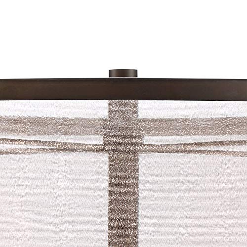 Franklin Iron Works ITM1704-096 HY17LP0284 Durango Rustic Farmhouse Vintage Standing Floor Lamp 3-Light 62 Inch Tall Oiled Bronze Brown Sheer Shade Antique Led Edison Bulbs thumb #2