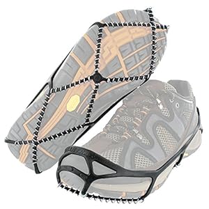 YakTrax Walk Ice & Snow Grips For Walking Shoes, Elastic Rubber Strap & 1.2mm Steel Coils, Provides Traction In Ice…