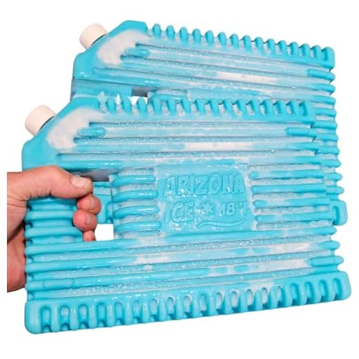 Arizona Ice Large Industrial Ice Packs | Replaces 10lbs of Ice |18°F (-8°C) | Deepest Grooves | May Freeze Drinks | USA Company | 12" x 9" | Two Pack