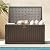 DWVO 230 Gallon Resin Outdoor Storage Box, XXL Double-Wall Waterproof Deck Box with Divider, Doubles as Table or Seating with 1000 lbs Capacity, Lockable (Brown)