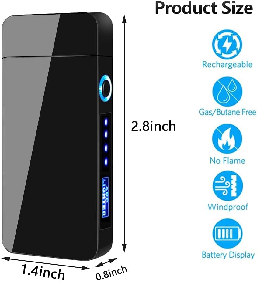 LOMUG Elektrische aansteker, USB-oplaadbaar, elektrische plasma
