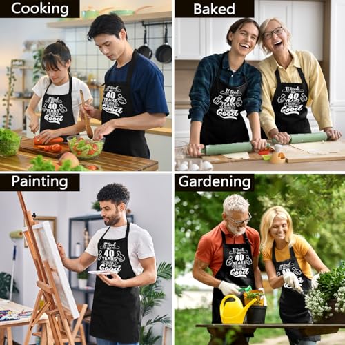 Qoibraze 40th Birthday Gifts for Men Women, Funny Cooking Chef Aprons, It took me 40 Years to look this good BBQ Cooking Apron with Pockets Kitchen Work Aprons (40) - Cosy Home Interiors Qoibraze 40th Birthday Gifts for Men Women, Funny Cooking Chef Aprons, It took me 40 Years to look this good BBQ Cooking Apron with Pockets Kitchen Work Aprons (40) - Image 6