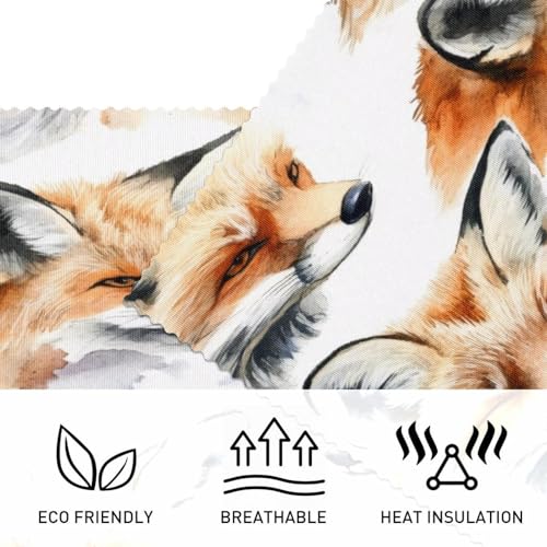 Sets de table résistants à la chaleur Foxes de 30x45cm lavables et durables - 4