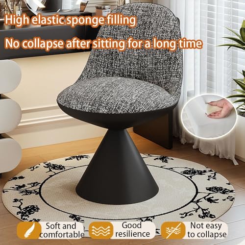 Silla de dormitorio giratoria 360 elegante con respaldo cómodo para tocador 6
