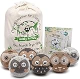 Wooly Heroes Wool Dryer Balls - Organic Eco Friendly - 6-Pack XL ~ Reusable Fabric Softener ~ with F