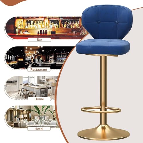 Tabourets de bar réglables avec dossier et repose-pieds | Lot de 2 sièges