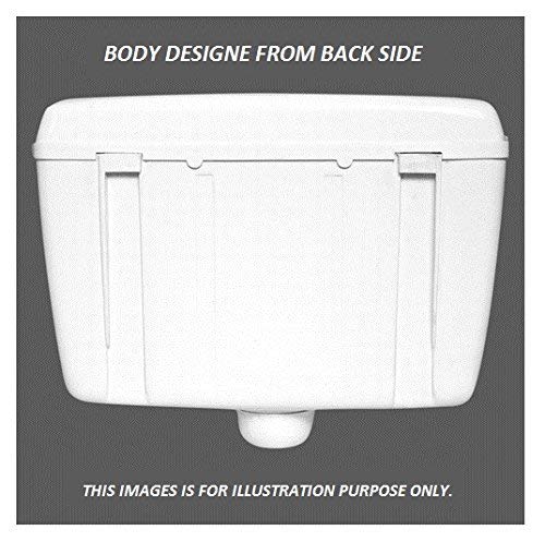 Shri ji Toilet Flush Tank Slim and Stylish Single Flush Tank Flushing Cistern 10 Liters Capacity PVC (Antique Quality-White) (Pack of 1) 3