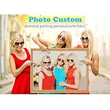 weiyou Diamant Painting Bilder Diamond Painting Personalisierte Fotos Bohrer-runder Diamant-Anstrich Für Wohnzimmer Volle Runden Diamanten-Beklebt (30 x 30 cm)