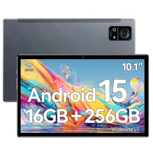 Image of M7 Android Tablet, 10.1 inch IPS Touchscreen, 16GB RAM + 256GB ROM, Android 15 Octa-Core Processor, 8000mAh Battery, 13MP+5MP Dual Camera, Dual-Band 5G WiFi