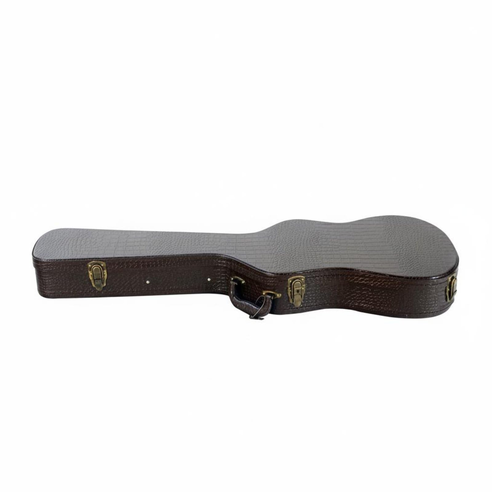 harayaa Estuche para Guitarra Eléctrica Rígido Maletín Funda Caja con Interior a Medida y Carcasa Robusta de Madera PU y Metal Amortigua Golpes y Facilita, Array, Marrón