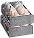 BH Aufbewahrung Aufbewahrungsbox, 7 Zellen Unterwäsche Organizer für BH, 2 Stück Faltbare Kleiderschrank Schubladen Organizer zum Aufbewahren von BHS Socken, Unterhosen und Kleine Zubehörteile