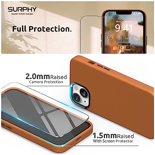 SURPHY Pelle Cover Compatibile con iPhone 14 Plus