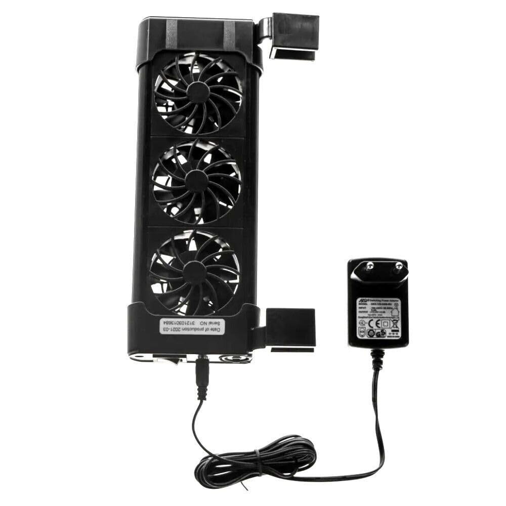 Generico Tripla Ventola di Raffreddamento per Acquario 3 ventole 12V 50MM FS-603