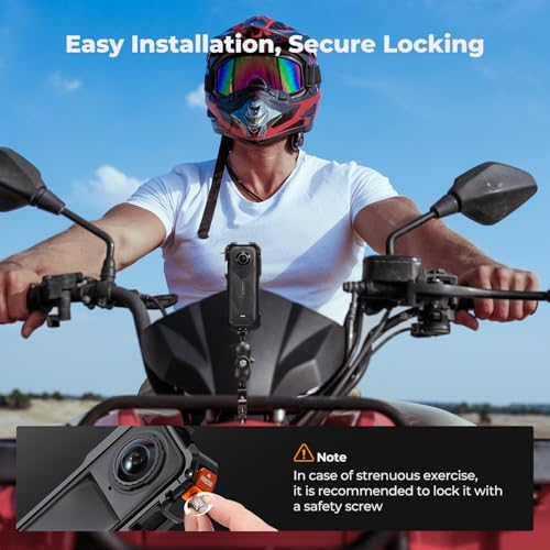 Image of K&F CONCEPT Camera Cage with Silicone Lens Cover for Insta360 X5 | Aluminum Alloy Protective Case Frame with 2 Cold Shoe Mounts for Microphone and Led Video Light Built-in 1 /4 inch Screw Hole CI01