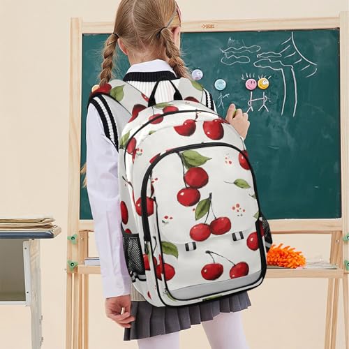 Sac à dos ordinateur enfant cerise avec compartiment rembourré PC
