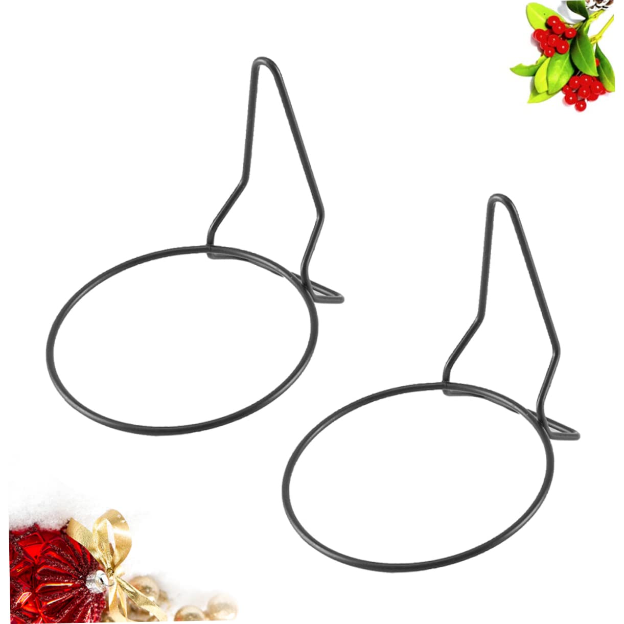 BESPORTBLE 4pezzi Supporto Per Fioriere Ferro Battuto Porta Piante Sospeso Da Appendere Per Balcone Giardino e Interni Nero