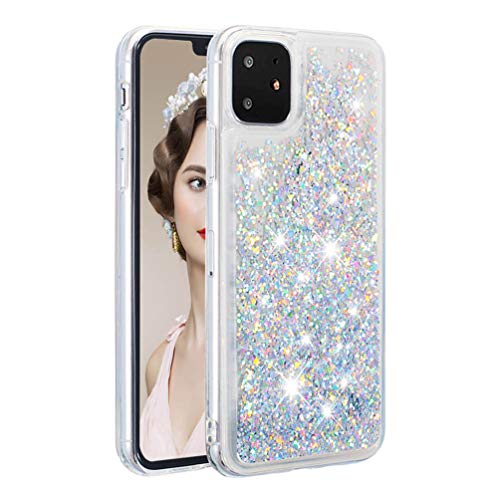 MUSESHOP para iPhone 11 Funda, Color Sólido Purpurina Flotante Líquida Carcasa Transparente Brillante Cáscara Premium Silicona TPU Goma Case...