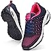 JIANKE Zapatillas Deportivas de Mujer Transpirables y Ligero Zapatos de Malla Cojín de Aire Antideslizantes Shekers Azul Rojo, 42 EU