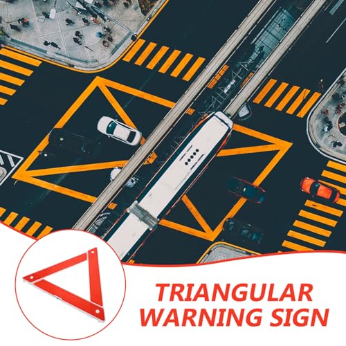 Triángulo de advertencia reflectante GARVALON para vehículos miniatura 4