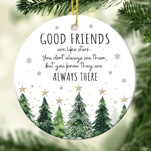 Friendship Gifts for Women Friends - Ceramic Friend Christmas Ornaments for Women 2025