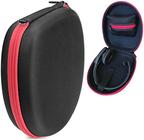 Headset Case for VXi BlueParrott B450-XT, B450-XT -204010-C, B350-XT, B250-XTS, C400-XT, Mesh pocket for cable, amplifier and other accessories, detachable wrist strap for easy carry, Black + re