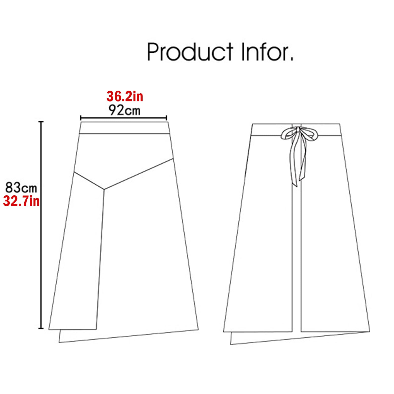 Delantale De Cintura, para Hombre Y Mujer, Delantal Camarero con 2 Bolsillos, para Restaurante, Bistro, CamareroBlack,One Size