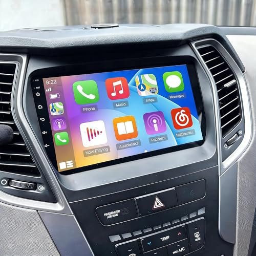 Rádio de carro Android 13 para Hyundai IX45 Santa FE 2013-2018 Atualização de rádio, tela sensível ao toque de 9 polegadas, rádio Android para Hyundai Ix45 2013-2018 Carplay Stereo Bluetooth FM RDS