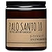 Maison Palo Santo Soy Wax Candle - Palo Santo and Frankincense Natural Scented Candle for Aromatherapy, Negative Energy Cleansing, Chakra Balancing and Meditation, 4 oz