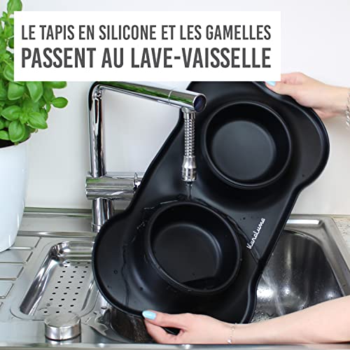 Gamelle pour petits chiens et chats antidérapante lot de 4 récipients inox KaraLuna - 5