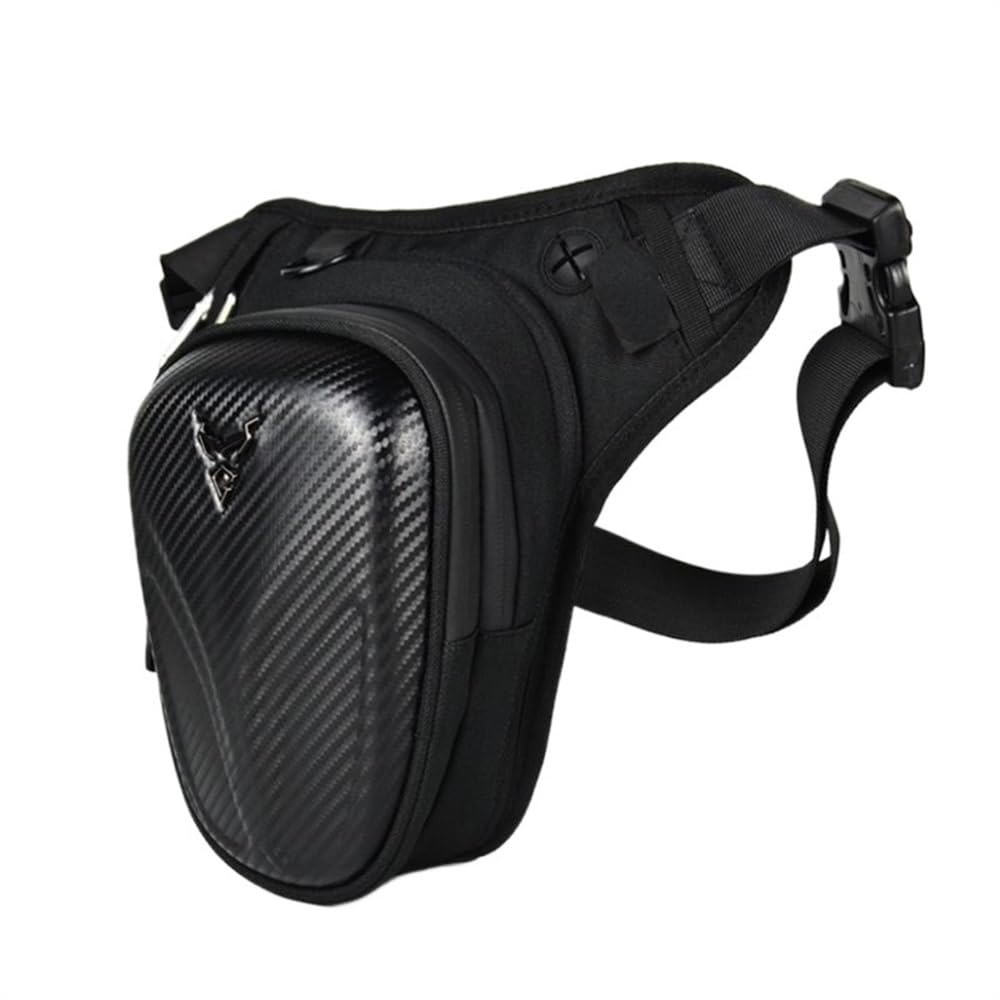 Sacoche De Jambe Moto Sac de Jambe de Moto, Sac de Cuisse étanche en Fiber de Carbone, Sac de Taille de Cyclisme, Sac à Dos de Moto Mince, Pochette Banane Sacoche Jambe Moto(Matte)